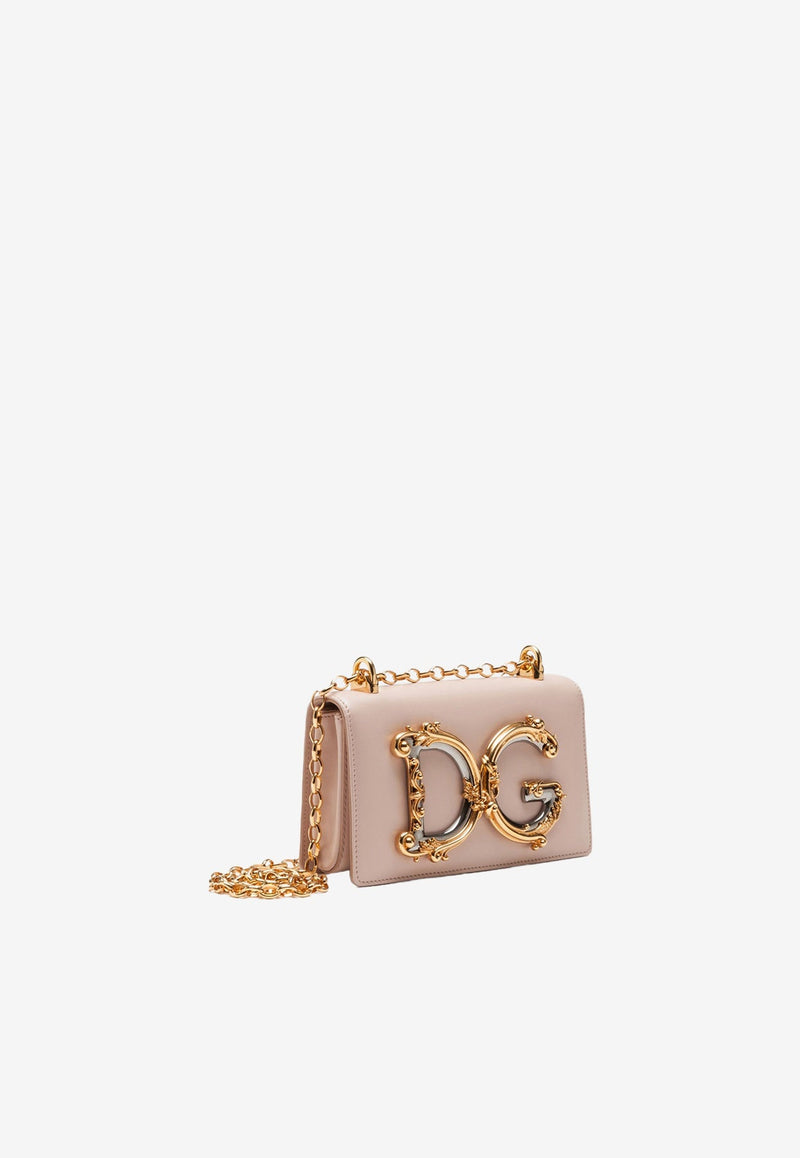 Dolce 
Gabbana DG Girls Calfskin Chain Phone Bag BI1416 AW070 80412