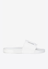 Dolce 
Gabbana White DG Millennials Beachwear Sliders CS1886 AO666 8B930