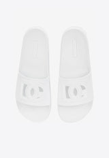 Dolce 
Gabbana White DG Millennials Beachwear Sliders CS1886 AO666 8B930