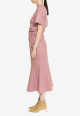 Dawei Flared Midi Skirt Pink DPMFW210000006608