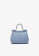 Medium Sicily Top Handle Bag in Dauphine Leather