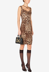 Dolce 
Gabbana Brown Leopard Print Silk Mini Dress F63D4T FSADD HY13M