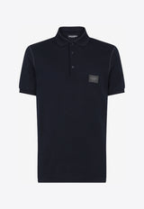 Dolce 
Gabbana Blue Logo Plate Polo T-shirt in Cotton Piqué G8KK1T FU7EN B0665