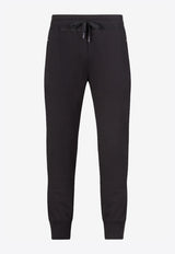 Dolce 
Gabbana Logo Plate Cotton Track Pants Black GYWDAT FU7DU N0000