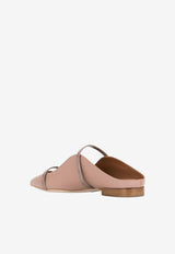 Malone Souliers Pink Maureen Flat Mules in Nappa Leather MAUREEN FLAT 3 DOVE