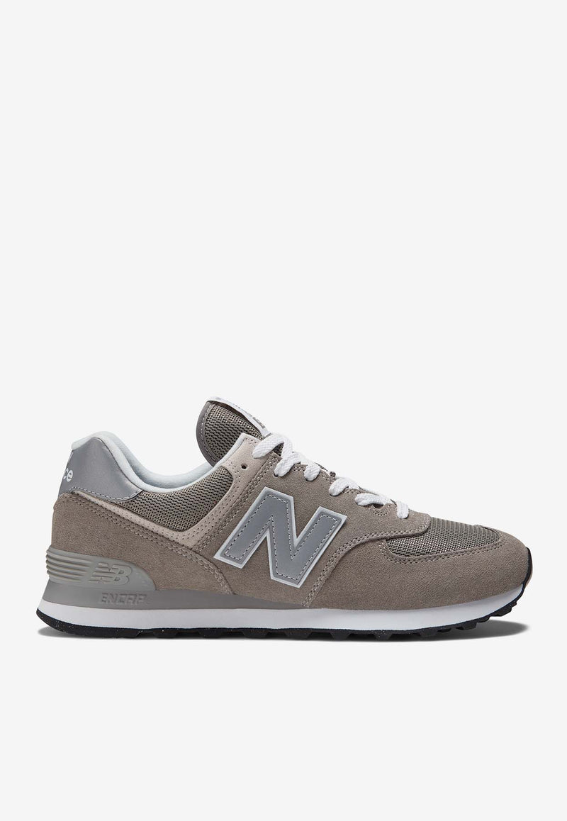 New Balance 574 Core Low-Top Sneakers in Gray with White ML574EVG