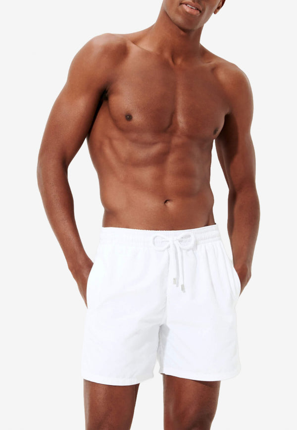 Vilebrequin White Moorea Nylon Swim Shorts MOOP701P-010