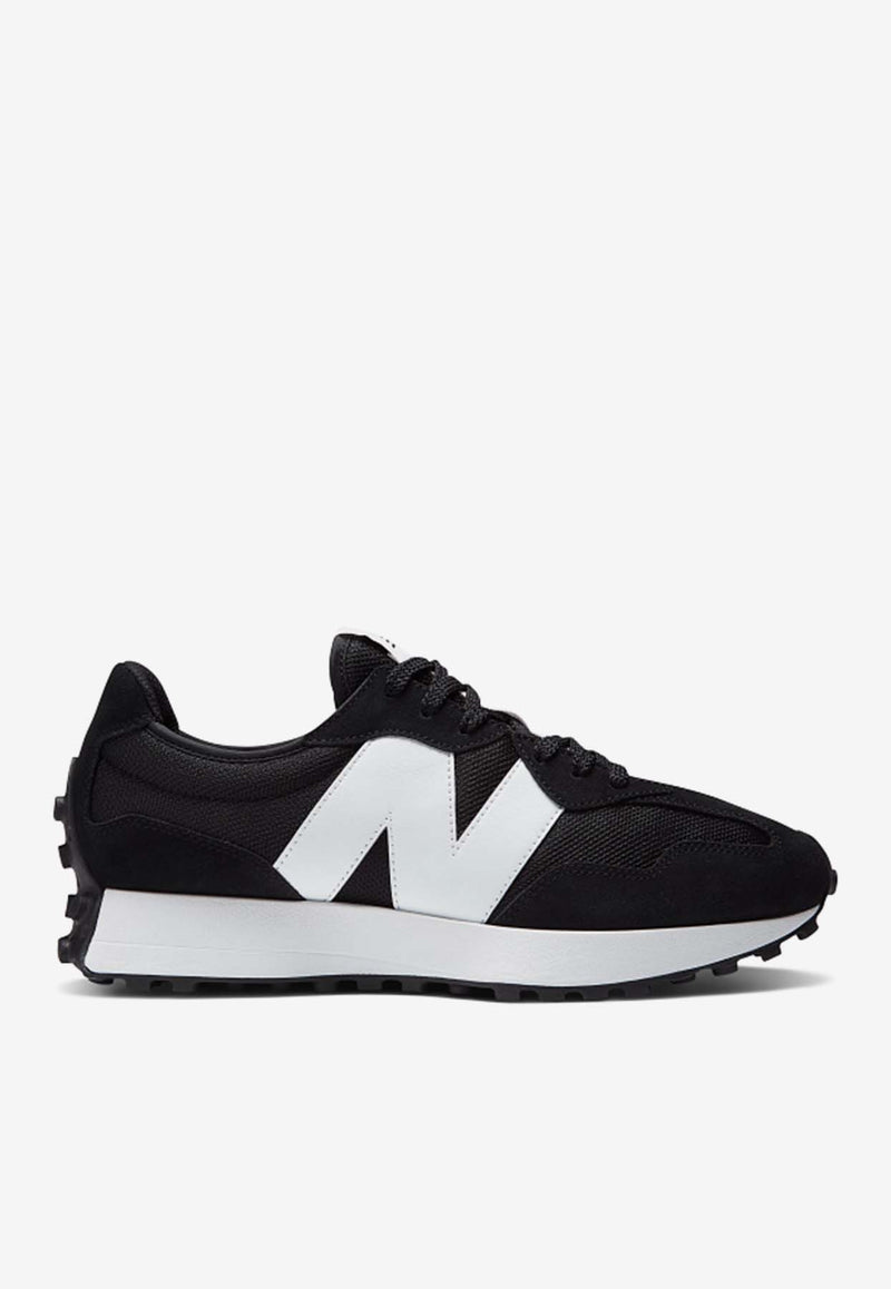 New Balance 327 Low-Top Sneakers in Black with White MS327CBW