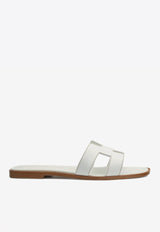 Hermès Oran H Cut-Out Sandals in Calf Leather White H021056Zv02355