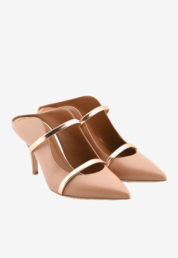 Malone Souliers Maureen 70 Nappa Leather Mules Nude MAUREEN70-69NUDE