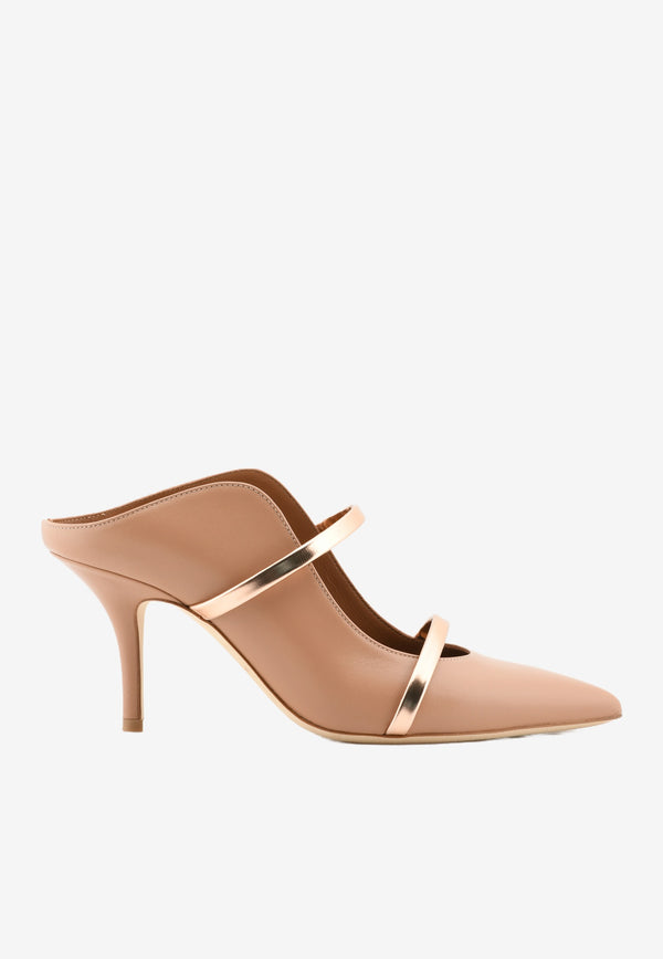 Malone Souliers Maureen 70 Nappa Leather Mules Nude MAUREEN70-69NUDE