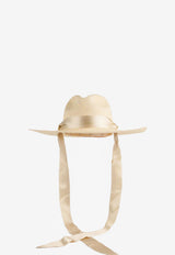 Van Palma Helios Hat in Toquilla Straw with Satin Ribbon