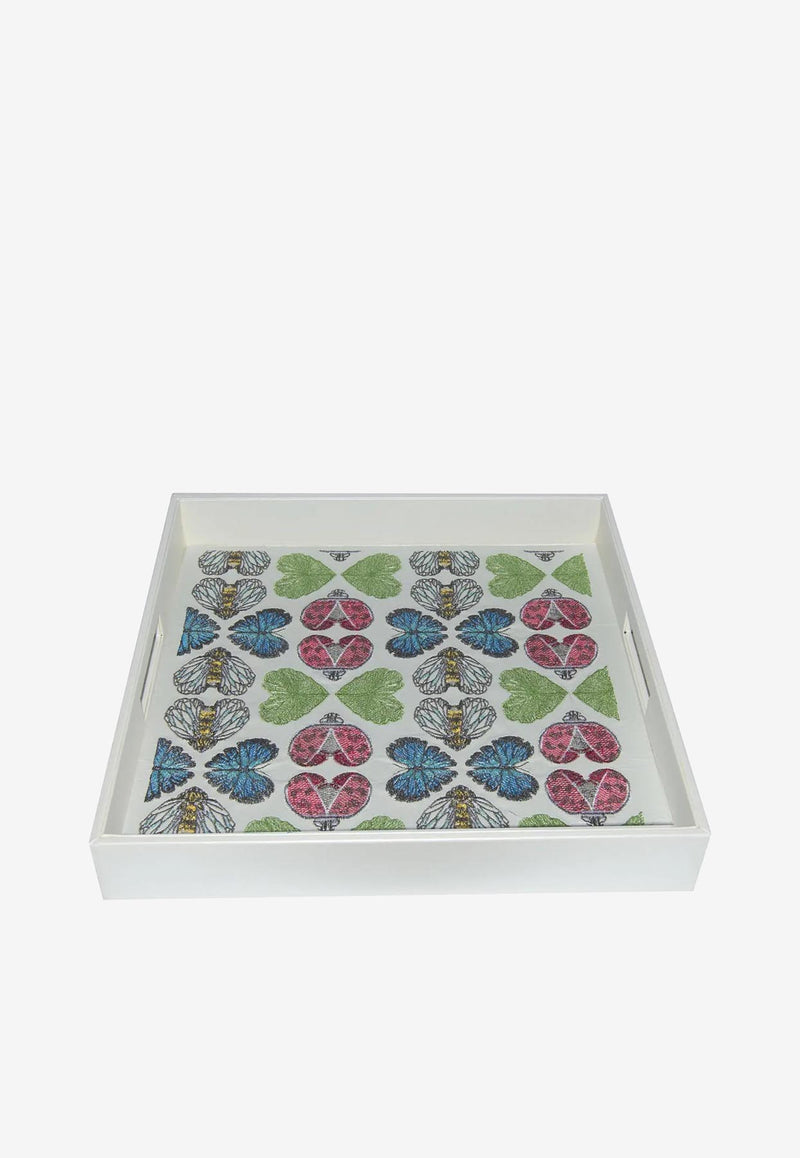 Stitch Jo Spring Themed Prints Tray White