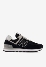 New Balance 574 Sneakers in Suede and Mesh Black WL574EVB