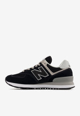 New Balance 574 Sneakers in Suede and Mesh Black WL574EVB