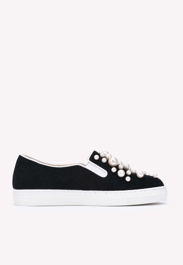 Alex Pearl Embellished Sneakers