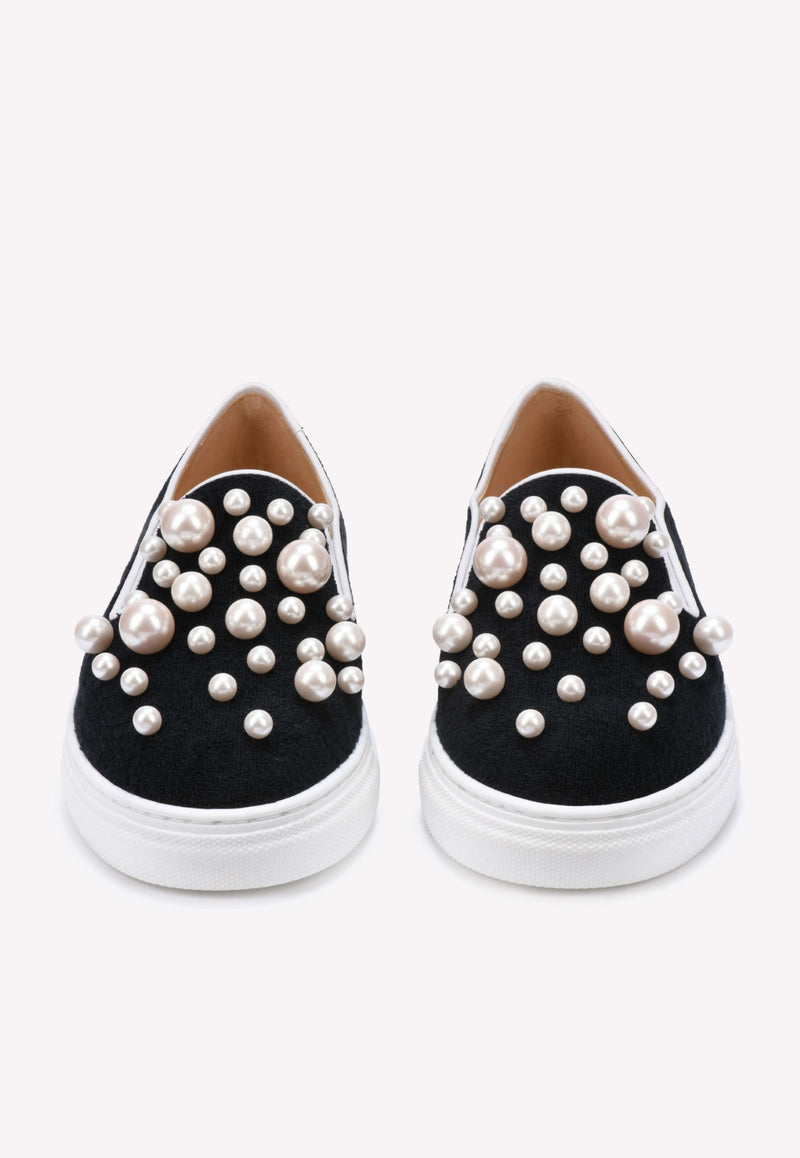 Alex Pearl Embellished Sneakers