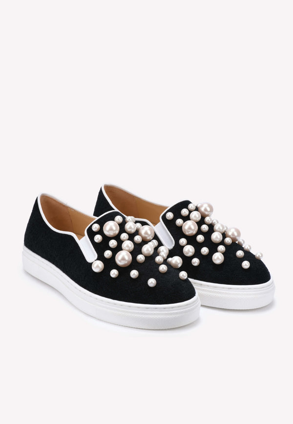 Alex Pearl Embellished Sneakers