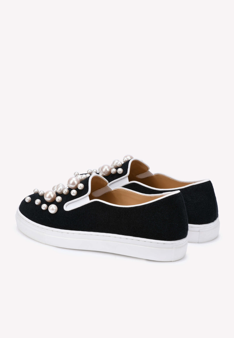 Alex Pearl Embellished Sneakers