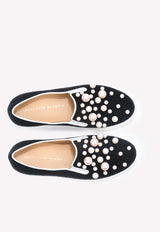 Alex Pearl Embellished Sneakers