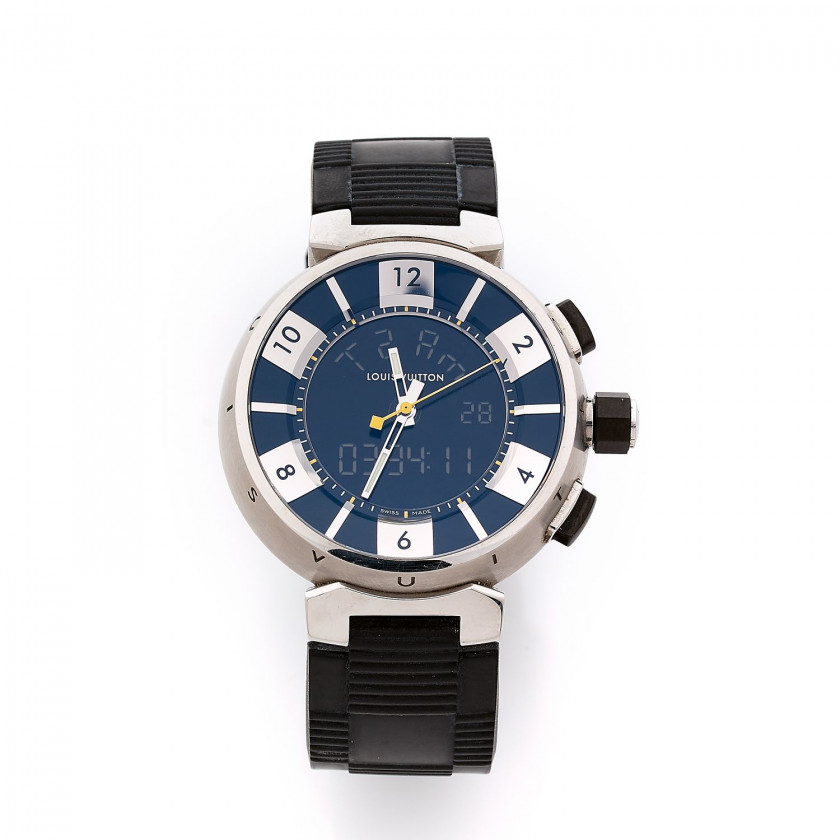 LOUIS VUITTON Tambour, réf. Q118F, n° RT 6572,Vers 2000