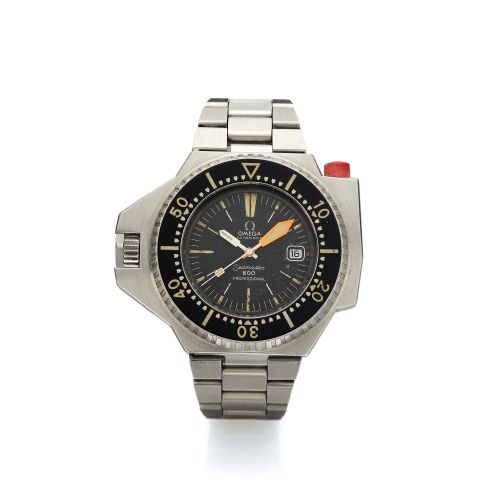 OMEGA REF. ST 166.0077 SEAMASTER. 600 M 1st GENERATION PLOPROF STEEL. Omega, Seamaster, Professional, 600 m, Automatic, Ref. ST. 166.0077. Made in the 1970s.. Fine, large, asymmetric, center seconds, self-winding, water. resistant, stainless steel profess