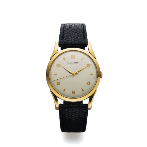 IWC REF. 1963 YELLOW GOLD. International Watch Co., Schaffhausen, movement No.. 1449330, case No. 1439350, Ref. 1963. Made in the 1960s.. Fine and elegant, center seconds, 18K yellow gold. wristwatch.