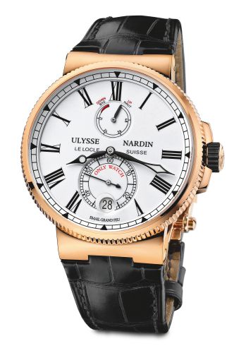 Ulysse Nardin Marine. Chronometer Manufacture. for Only Watch. Ulysse Nardin Marine Chronometer. Manufacture. Ref. 1186-126/OW. A fine and unique 18K gold self-winding. chronometer wristwatch with power reserve. date and enamel dial.