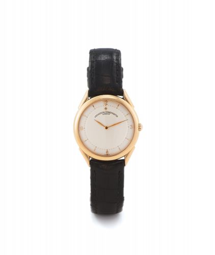 VACHERON CONSTANTIN REF. 31045. LES HISTORIQUES YELLOW GOLD. Vacheron Constantin, Genève, Les Historiques, No. 779370, case. No. 637519, Ref. 31045. 1990's.. Fine and rare, thin, manual-winding, 18K yellow gold wristwatch with 18K Vacheron & Constantin bu
