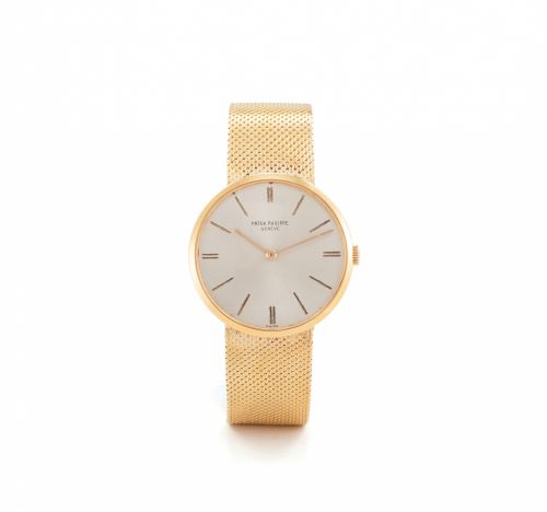 PATEK PHILIPPE REF. 3468 YELLOW GOLD. Philippe, Genève, No. 1146469, case No. 2667769. Ref. 3468. Made circa 1960s.. Fine, rare and elegant, manual-winding, 18K yellow gold. wristwatch with an 18K yellow gold integrated bracelet.