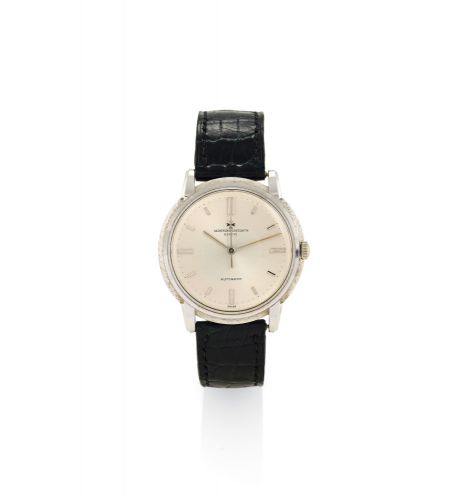 VACHERON CONSTANTIN WHITE GOLD REF. 6394.Vacheron & Constantin, Genève, Automatic, No. 562034.case No. 396303, Ref. 6394. Made circa 1964..Very fine and extremely rare, center seconds, self-winding.water-resistant 18k white gold wristwatch with a white go