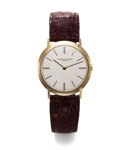 VACHERON & CONSTANTIN REF. 6100.VERY THIN YELLOW GOLD.Vacheron & Constantin, Geneve, No. 525043, case No..349509, Ref. 6100. Made circa 1960..Fine, rare and elegant, manual winding,18K pink gold.wristwatch.