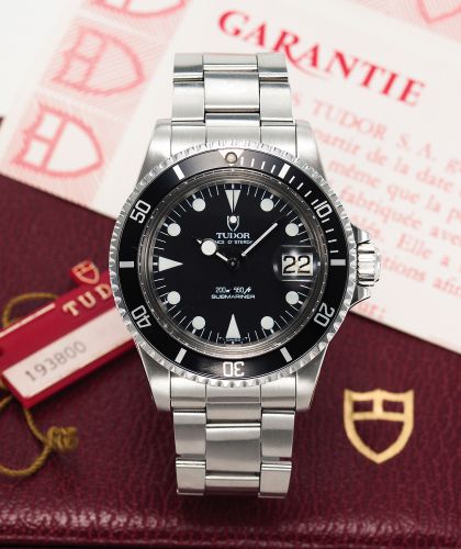 TUDOR REF. 76100 SUBMARINER STEEL.Tudor, Prince Oysterdate Submariner, 200m/ 660ft, Ref. 76100.case made by Rolex, Geneva. Made in 1987..Fine and rare, center seconds, self-winding, water resistant to.200 m, stainless steel diver's wristwatch with date an