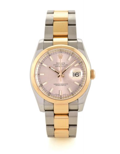 ROLEX REF. 116201 - STEEL & PINK GOLD DATEJUST.Rolex, Oyster Perpetual, Datejust, Superlative Chronometer, Officially Certified, case.No. D208046 Ref. 116201. Made in 2005..Fine, center seconds, self-winding, water-resistant, stainless steel and 18K pink 