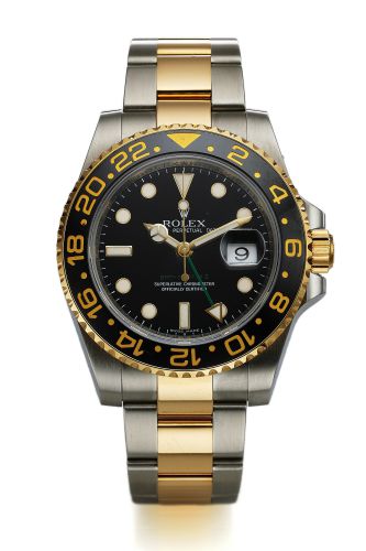 ROLEX REF. 116713 STEEL & GOLD GMT MASTER II.Rolex, Oyster Perpetual Date, GMT-MASTER II, Superlative Chronometer Officially Certified case No. Z003824, Ref. 116713. Made circa 2010..Fine, two time zone, self-winding, center seconds, water-resistant, stai