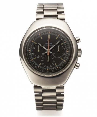 OMEGA REF. 145.024 SEAMASTER STEEL.Omega, Seamaster, No. 2474722, Ref. ST 145.024. Made in 1970..Fine and very rare, oval, water-resistant, stainless steel wristwatch with round button chronograph, registers, tachometer and a.stainless steel Omega link br