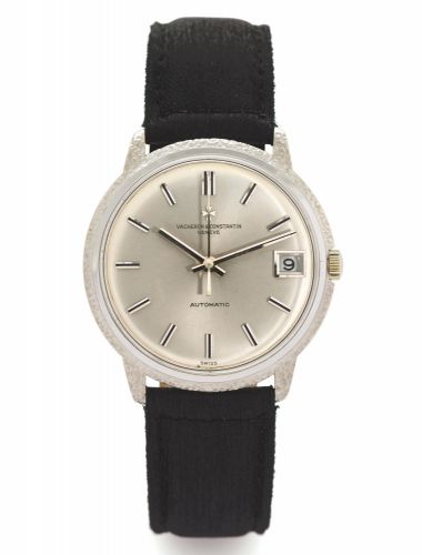 VACHERON CONSTANTIN REF. 6394 WHITE GOLD.Vacheron & Constantin, Genève, Automatic, No. 587850, case.No. 429819, Ref. 6394 Q. Made circa 1965..Very fine and extremely rare, center-seconds, self-winding, water-.resistant 18K white gold wristwatch with date.