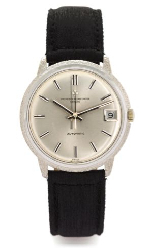 VACHERON CONSTANTIN REF. 6394 WHITE GOLD.Vacheron & Constantin, Genève, Automatic, No. 587850, case.No. 429819, Ref. 6394 Q. Made circa 1965..Very fine and extremely rare, center-seconds, self-winding.water-resistant 18K white gold wristwatch with date.
