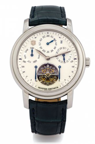 VACHERON CONSTANTIN SAINT-GERVAIS.TOURBILLON & PERPETUAL CALENDAR PLATINUM.Vacheron Constantin, Genève, Saint-Gervais, No. 12, movement No. 973011.case No. 81479, Ref. 80251/00P-9139. Made to mark the occasion of the.Quarter Millennium of Vacheron Constan