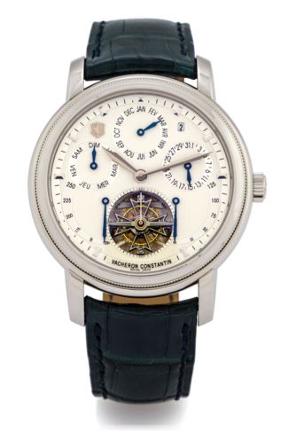 VACHERON CONSTANTIN SAINT-GERVAIS.TOURBILLON & PERPETUAL CALENDAR PLATINUM.Vacheron Constantin, Genève, Saint-Gervais, No. 12, movement No. 973011.case No. 81479, Ref. 80251/00P-9139. Made to mark the occasion of the.Quarter Millennium of Vacheron Constan