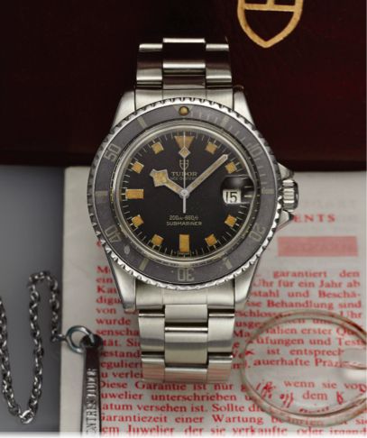 TUDOR REF. 9411 SUBMARINER DATE.Tudor, Prince Oyster Date Submariner, 200m/ 660ft, case No..797863, Ref. 9411/0, case made by Rolex, Geneva. Made in the.1970s..Fine, center seconds, self-winding, water resistant to 200 m.stainless steel diver's wristwatch