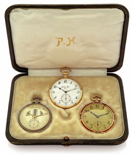 TWO GOLD DRESS WATCHES.ONE GOLD & PLATIN UM DRESS WATCH.Lacloche Frères, Lusina and anonymous. Made in the 1920s..Fine, an 18K yellow gold keyless dress watch, a 14K gold.and enamel dress watch and an 18K yellow gold, platinum.and enamel dress watch. Acco