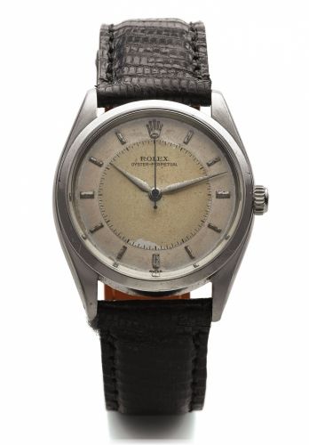 ROLEX REF. 6552/6565 STEEL.Rolex, Oyster-Perpetual, Case No. 437255, ref. 6552/6565..Made circa 1959..Fine, center seconds, self-winding, waterproof, stainless steel.wristwatch with a stainless steel rolex buckle..Dial, case and movement signed.