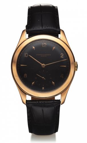 VACHERON & CONSTANTIN REF. 4600 PINK GOLD.Vacheron & Constantin, Genève, No. 487601, case No. 317425.Ref. 4600. Made in the 1950s..Very fine and rare, 18K pink gold wristwatch.