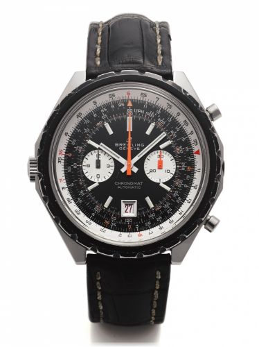 BREITLING GENEVE REF. 1808 CHRONOMAT STEEL.Breitling Genève, Chronomat, automatic, case No. 11525/67..Ref. 1808. made circa 1970's..Fine and oversized, stainless steel wristwatch with date, round.button chronograph, register, telemeter with a Breitling st