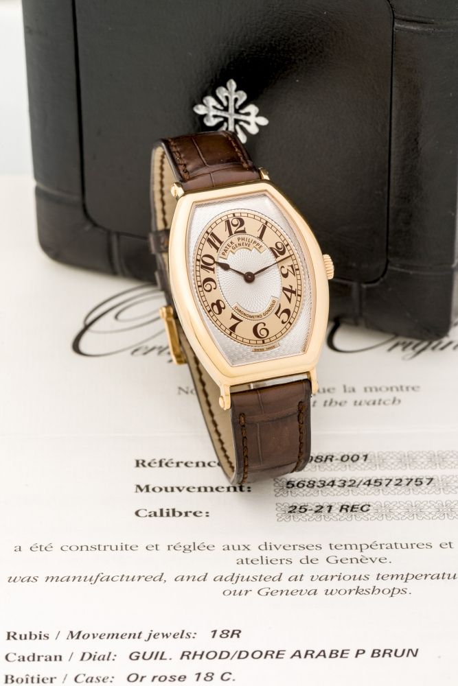 PATEK PHILIPPE, REF. 5098R A fine, manual wind 18k pink gold wristwatch.