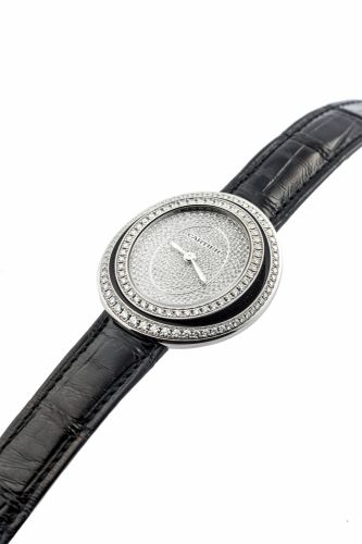 CARTIER HYPNOSE WATCH WHITE GOLD AND DIAMONDS Very fine and elegant, quartz, 18K white gold diamond-set wristwatch.