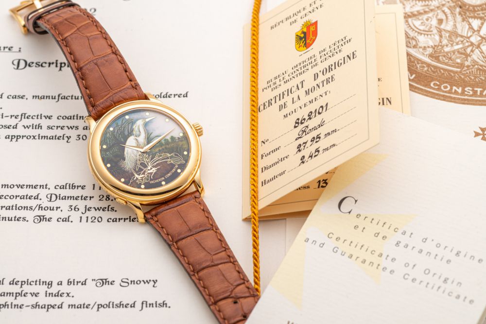 VACHERON CONSTANTIN, REF. 43060, LES CABINOTIERS “THE SNOWY EGRET”, YELLOW GOLD, PIECE UNIQUE