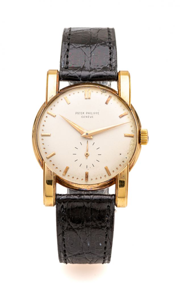 PATEK PHILIPPE, REF. 2428, LARGE STRAIGHT LUGS, KING FAISEL II OF IRAK ENGRAVING, YELLOW GOLD