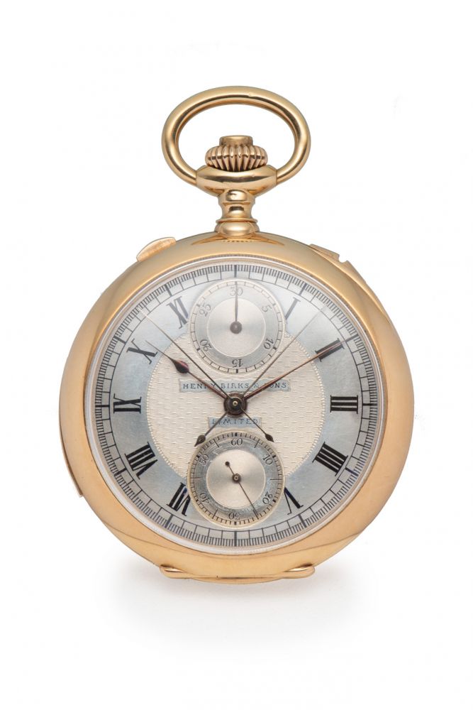 C.H. MEYLAN FOR BIRKS & SONS, POCKET WATCH, MINUTE REPEATER, PINK GOLD